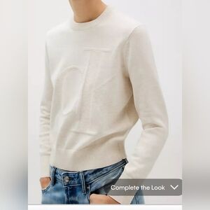Calvin Klein Men's Smooth Cotton Monogram Sweater Size Medium